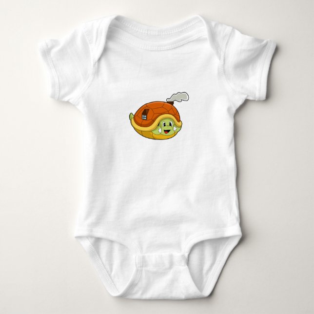 Turtle with Shell as House Baby Bodysuit (Front)