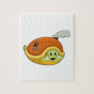 Turtle with Shell as House Jigsaw Puzzle