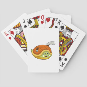 Turtle with Shell as House Playing Cards