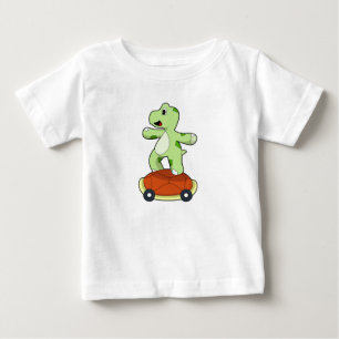 Turtle with Shell as Skateboard Baby T-Shirt