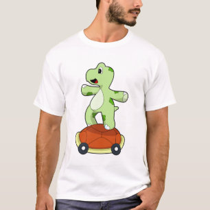 Turtle with Shell as Skateboard T-Shirt