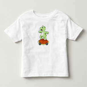 Turtle with Shell as Skateboard Toddler T-Shirt