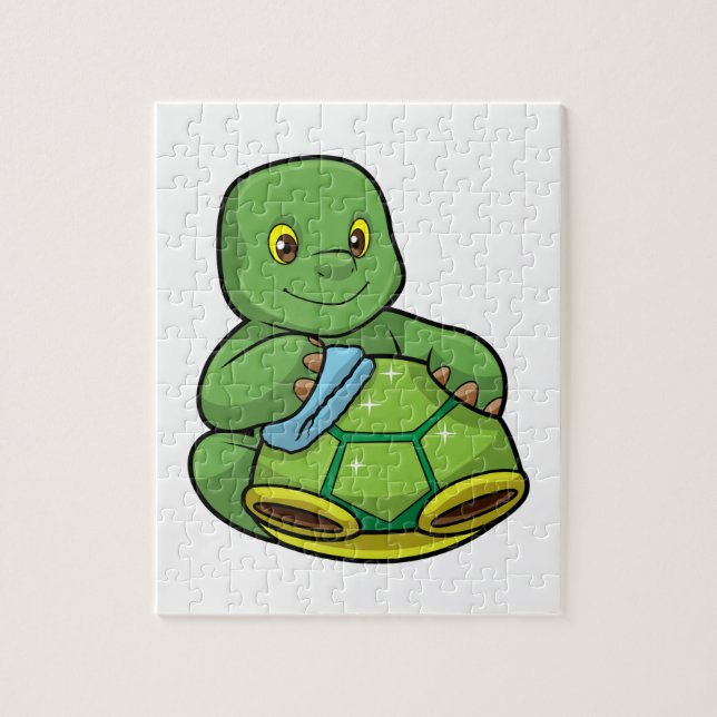 Turtle with Shell & Cleaning rag Jigsaw Puzzle (Vertical)