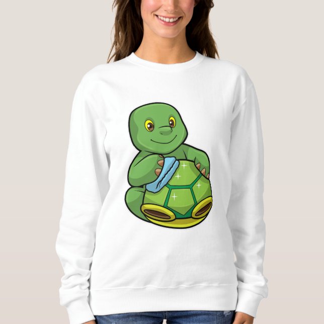 Turtle with Shell & Cleaning rag Sweatshirt (Front)