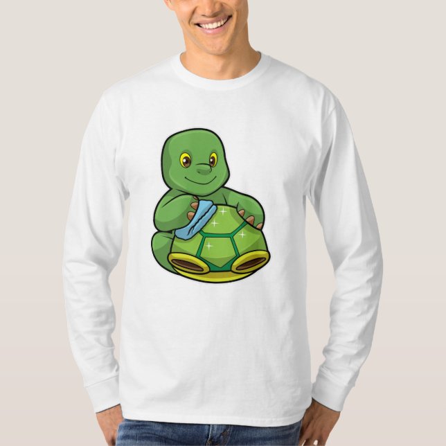 Turtle with Shell & Cleaning rag T-Shirt (Front)