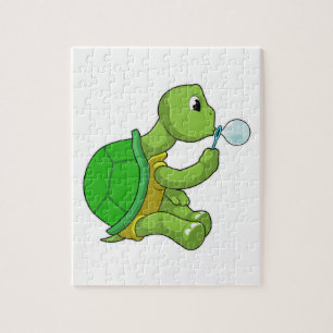Turtle with Soap bubbles Jigsaw Puzzle
