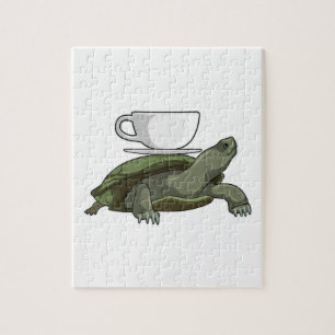 Turtle with Teacup Jigsaw Puzzle