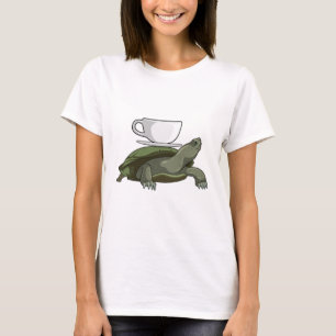 Turtle with Teacup T-Shirt