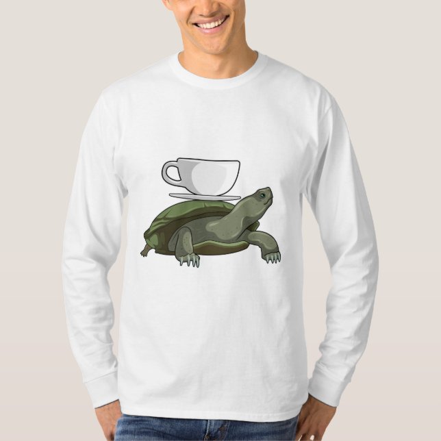 Turtle with Teacup T-Shirt (Front)