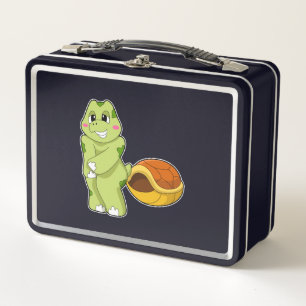 Turtle without Shell Shy.PNG Metal Lunch Box