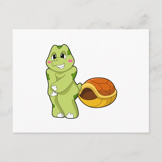 Turtle without Shell Shy.PNG Postcard (Front)