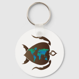Turtle-world Key Ring