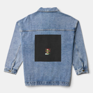Turtle Xmas Lights Ugly Santa Turtle Christmas Tan Denim Jacket