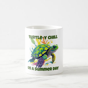Turtle-y Fine on a Summer Day Throw Pillow Coffee Mug