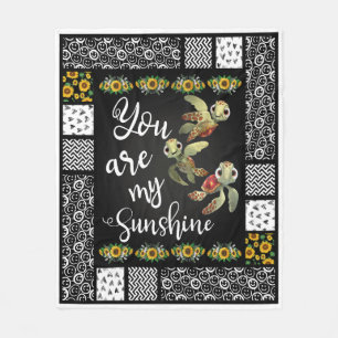 Turtle You Are My Sunshine Fleece Blanket