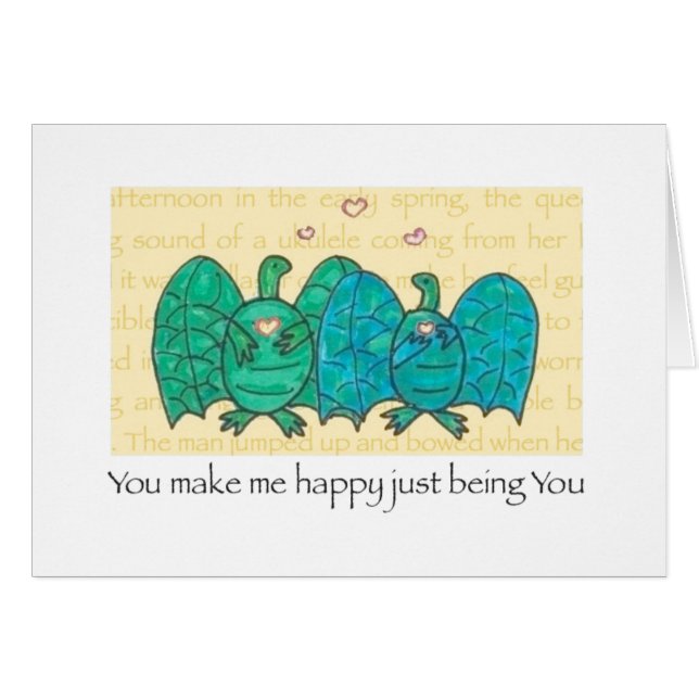 Turtlebats In Love card (Front Horizontal)