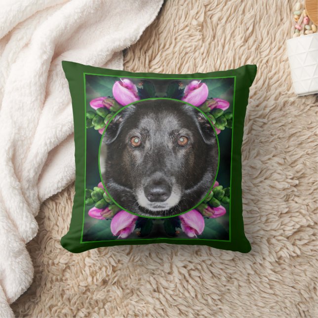 Turtlehead Flower Frame Create Your Own Photo Cushion (Blanket)