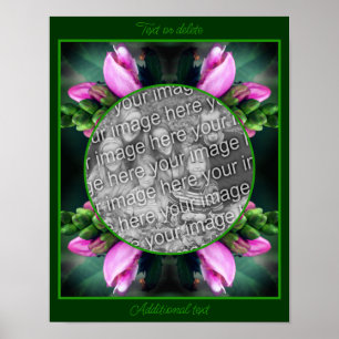 Turtlehead Flower Frame Create Your Own Photo Poster