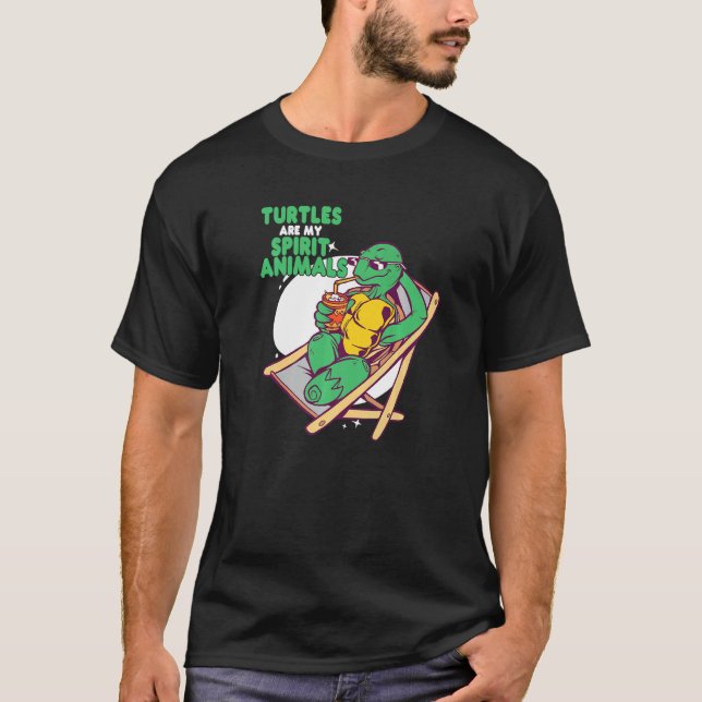 Turtles Are My Spirit Animals Animal Pet Turtle T-Shirt (Front)