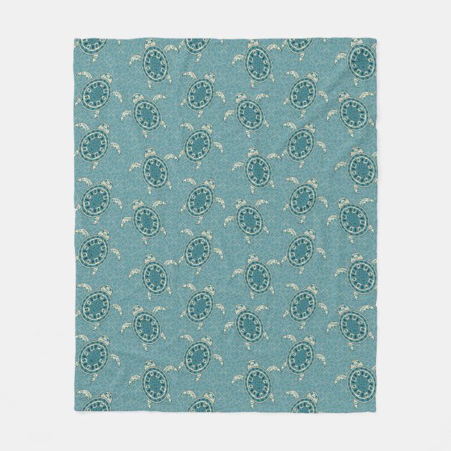 turtles background fleece blanket (Front)