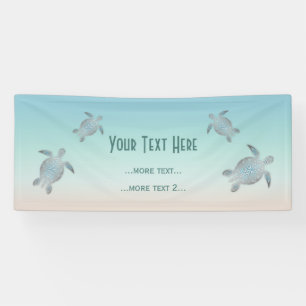 Turtles Beach Style Maritime Coastal Banner