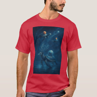 Turtles Carryinginy Planetshrough Starlit Waters b T-Shirt