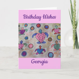 Turtles & Circles Birthday Card