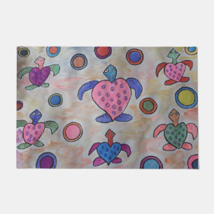 Turtles & Circles Door Mat