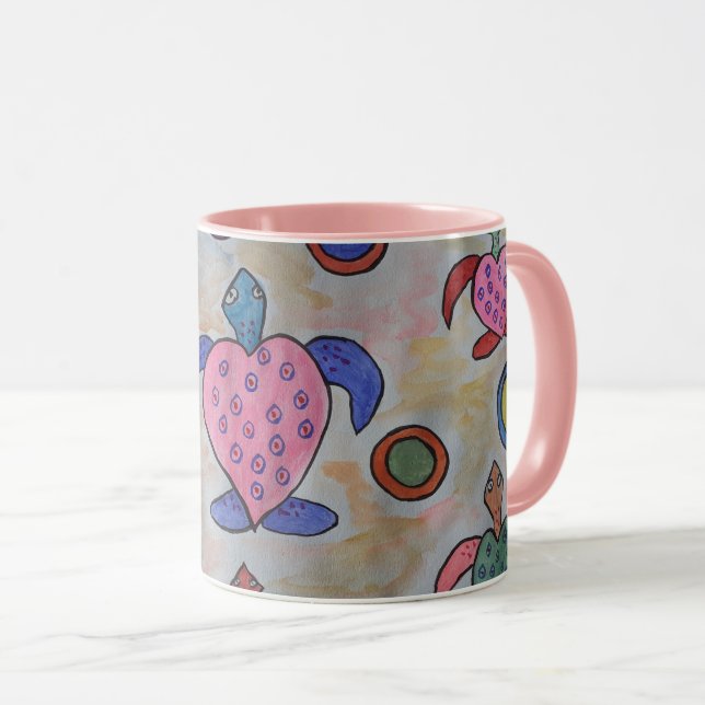 Turtles & Circles Mug (Front Right)