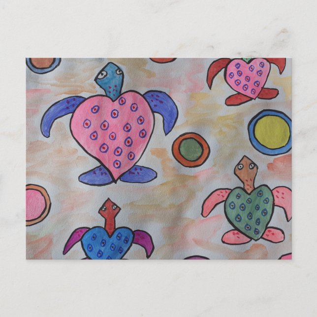 Turtles & Circles Postcard (Front)
