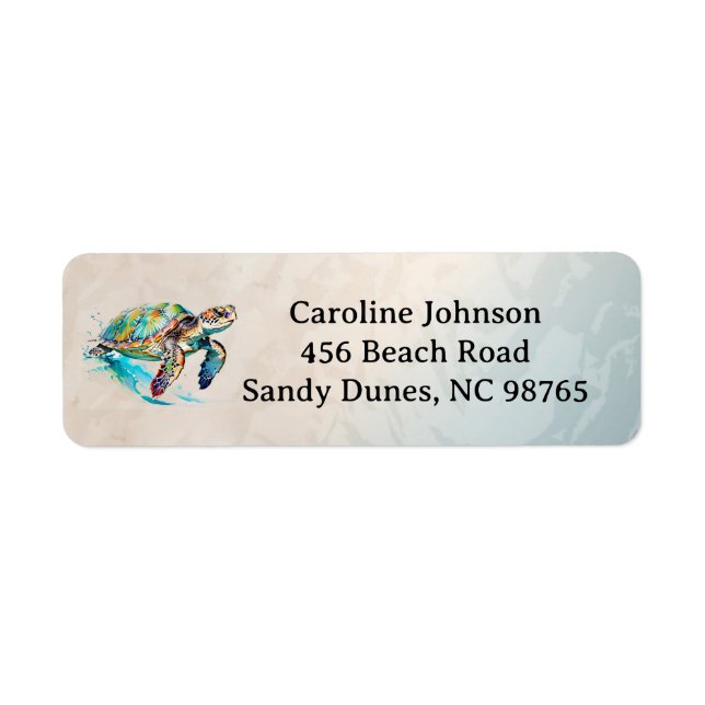 Turtles Design Label (Front)
