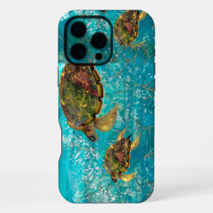 Turtles Gliding_Sea of Glass iPhone 16 Pro Max Case