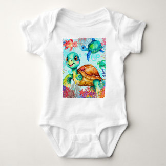 Turtles Having Fun Baby Bodysuit