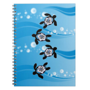 turtles & hibiscus notebook