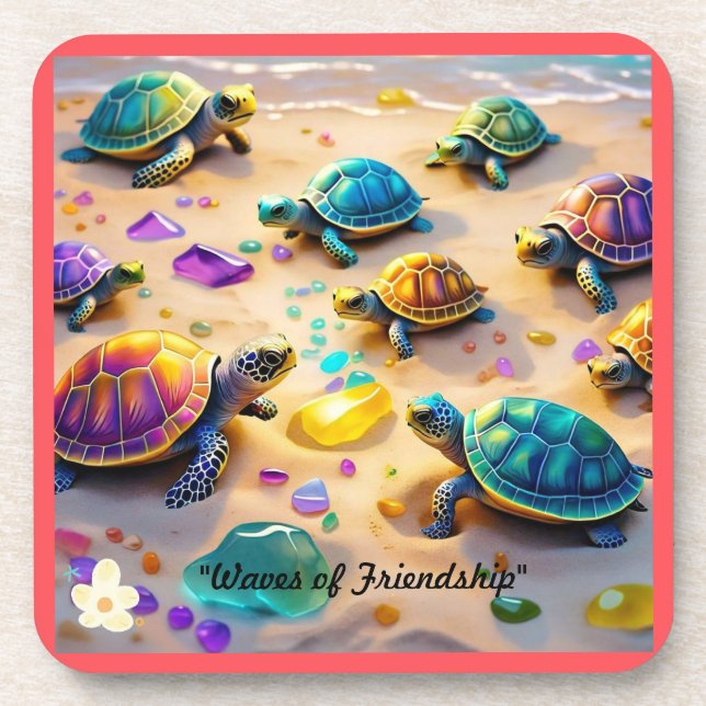 "Turtles in the Sun" Coaster (Front)