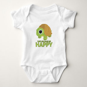 Turtles Make Me Happy Baby Bodysuit