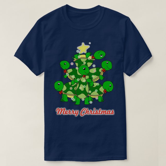 Turtles Merry Christmas T-Shirt (Design Front)