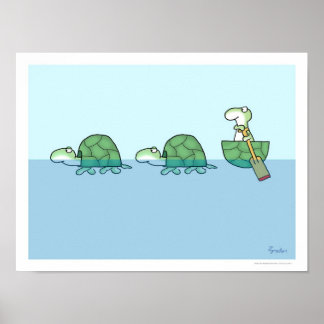 TURTLES PADDLING poster by Sandra Boynton