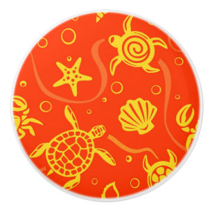 Turtles Pattern Ceramic Knob