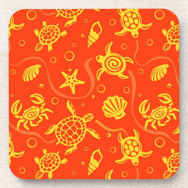 Turtles Pattern Coaster (Front)