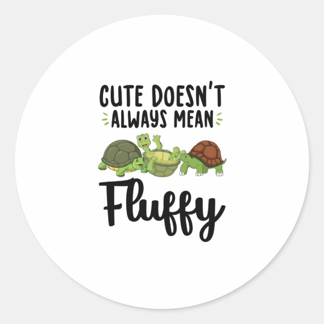 Turtles Pets | Turtle Tortoise Animals Pet Gift Classic Round Sticker (Front)