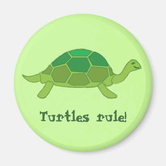 Turtles rule! magnet (Front)