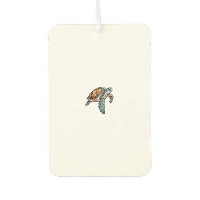 Turtles Underwater Design For Divers Car Air Freshener (Front)