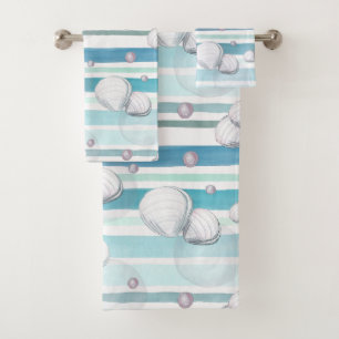 Turtles Watercolor Pattern Bath Towel Set