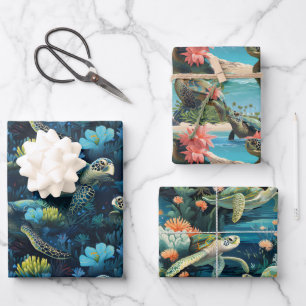 Turtles  wrapping paper sheet