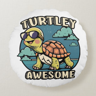 Turtley Awesome Round Cushion