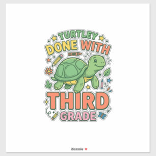 Turtley Done With Third Grade Turtle School Shirt_