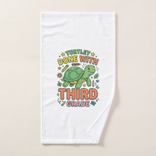 Turtley Done With Third Grade Turtle School Shirt_ Hand Towel