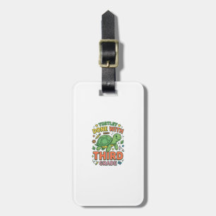 Turtley Done With Third Grade Turtle School Shirt_ Luggage Tag