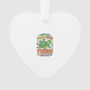 Turtley Done With Third Grade Turtle School Shirt_ Ornament